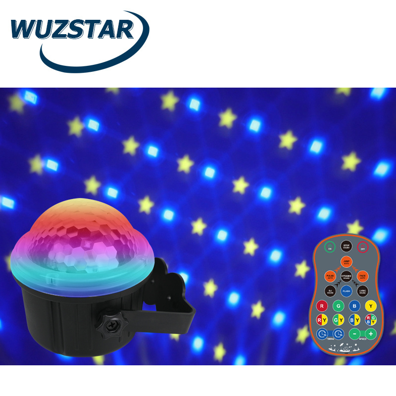 WUZSTAR Starry Sky Night Lamp Ga-laxy Projector USB Mini Magic Ball Music Sound Control For Home Party Lights LED Star Projector