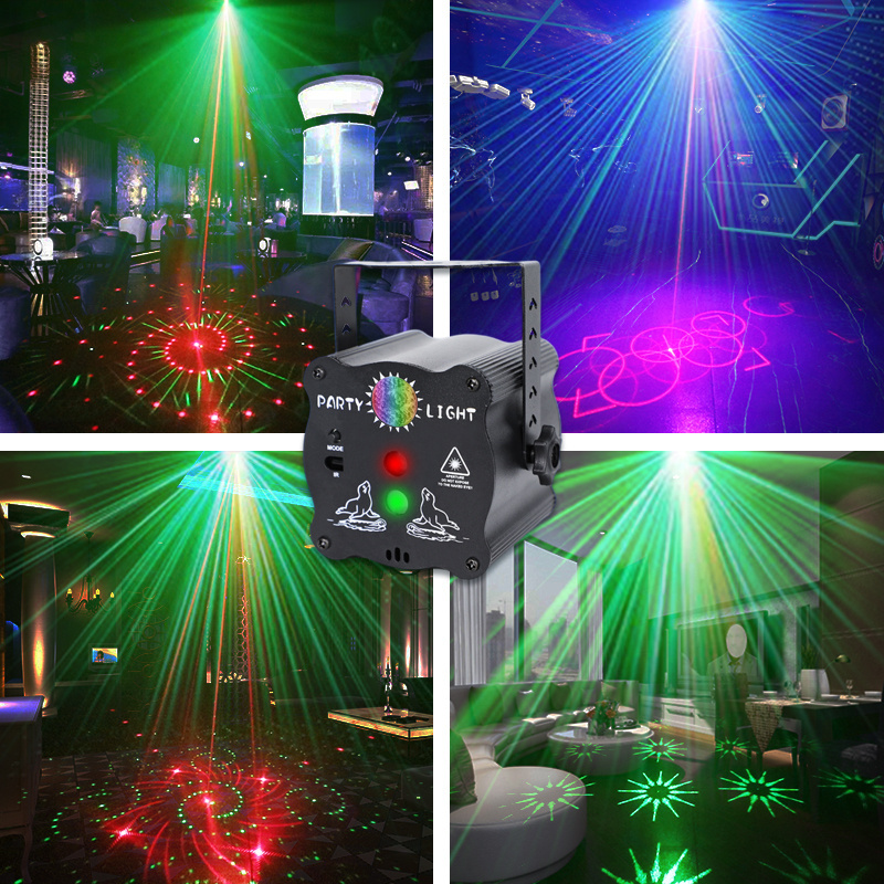 Mini dj led light with remote & voice control rgb  disco lamp laser projector light for party night club ktv wedding dance floor