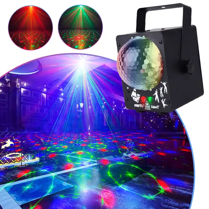 Party Disco Ball Lights Dj Rave Lights Stage Strobe Laser Lights Sound Activated With Remote Control For Xmas Club Bar Parties