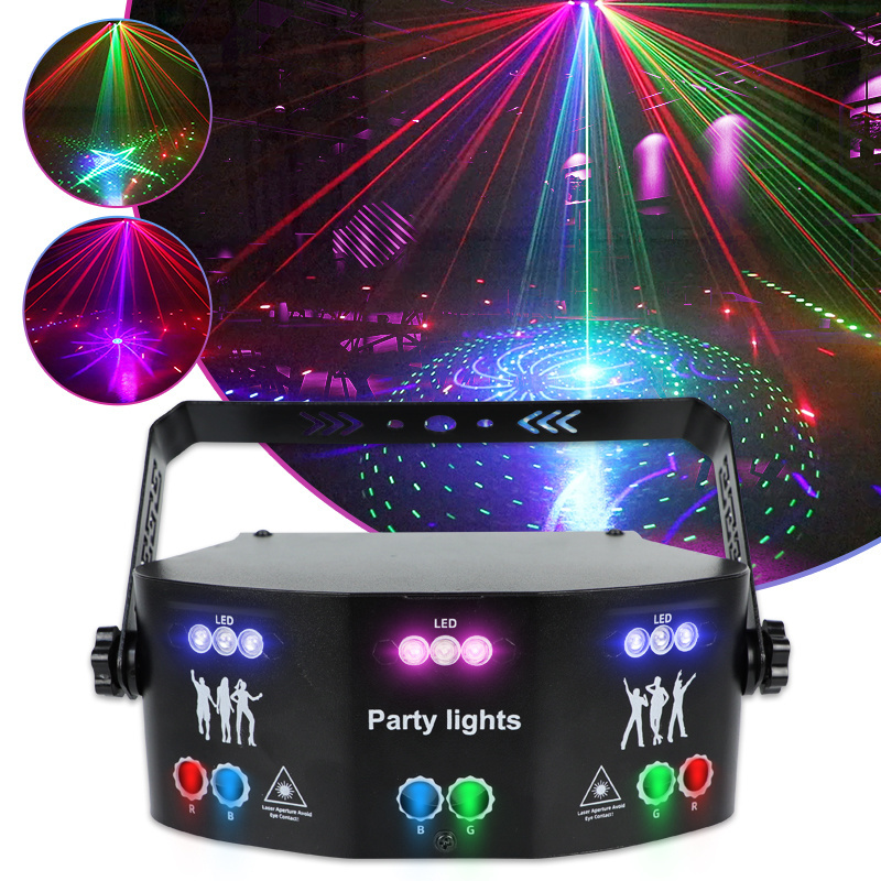 EXW 15 eyes dj strobe holiday lighting rgbwp dmx 512 mini beam 7r projector light led christmas lights for home party decoration