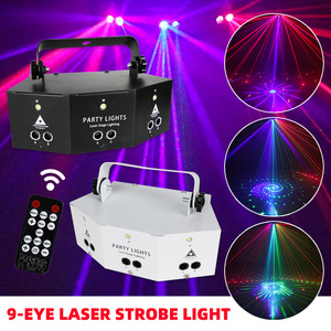 Factory Outlet 9 eyes RGBW 10W LED Stage Lights dj Strobe Projector Light Dance LED Party Disco Laser Light For Bar KTV Club