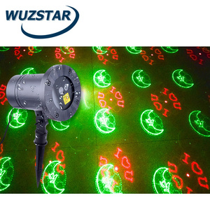 Creativity led outdoor waterproof light IP65 10W voice control 20 pattern red green laser lights for street garden lawn park