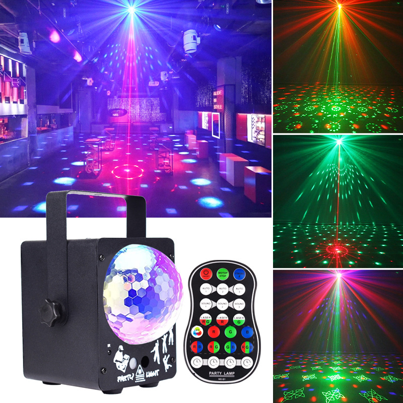 Party Disco Ball Lights Dj Rave Lights Stage Strobe Laser Lights Sound Activated With Remote Control For Xmas Club Bar Parties