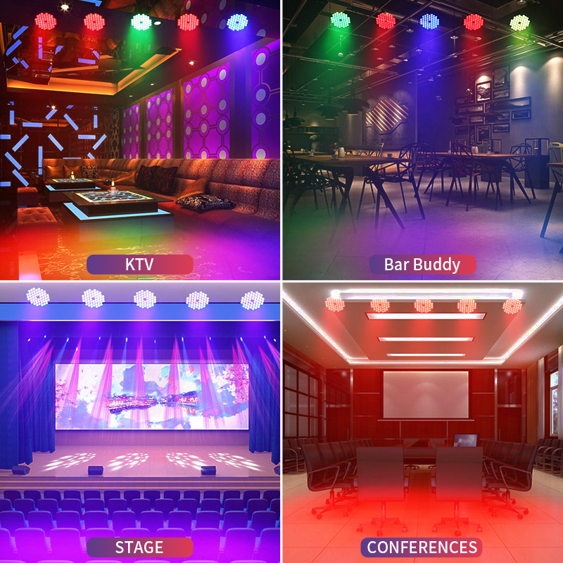 DJ LED 54X3W par light RGBW DMX512 controller Highlight Professional Stage lights Disco Strobe Effect lamp for KTV Bar