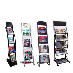 Magazine Display Rack New Design Fold Metal Magazine Racks Metal Brochure Holder Display Stand