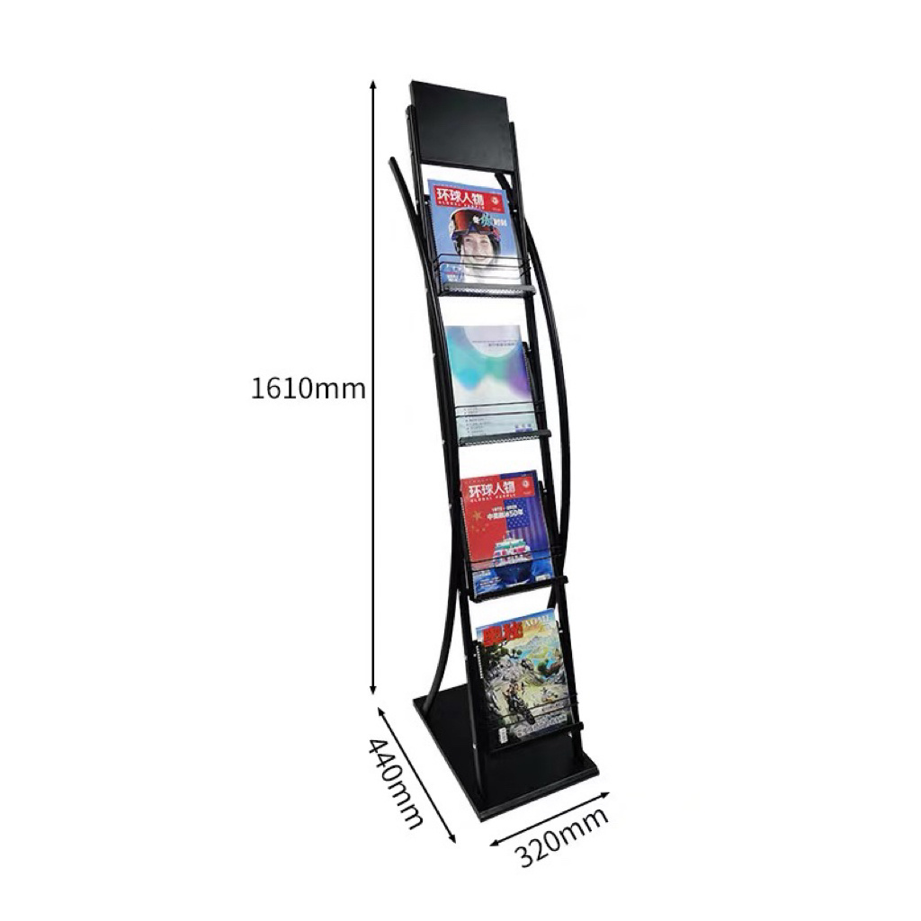 Magazine Display Rack New Design Fold Metal Magazine Racks Metal Brochure Holder Display Stand