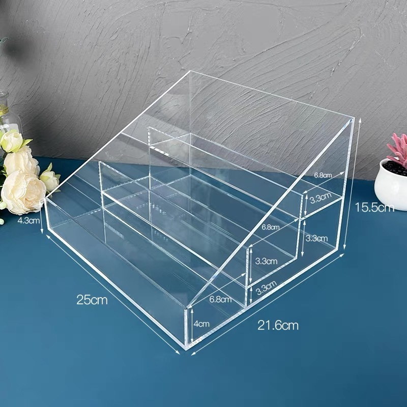 Acrylic Countertop Cosmetic Display Stand for Makeup Display Racks Clear Acrylic Display Holder