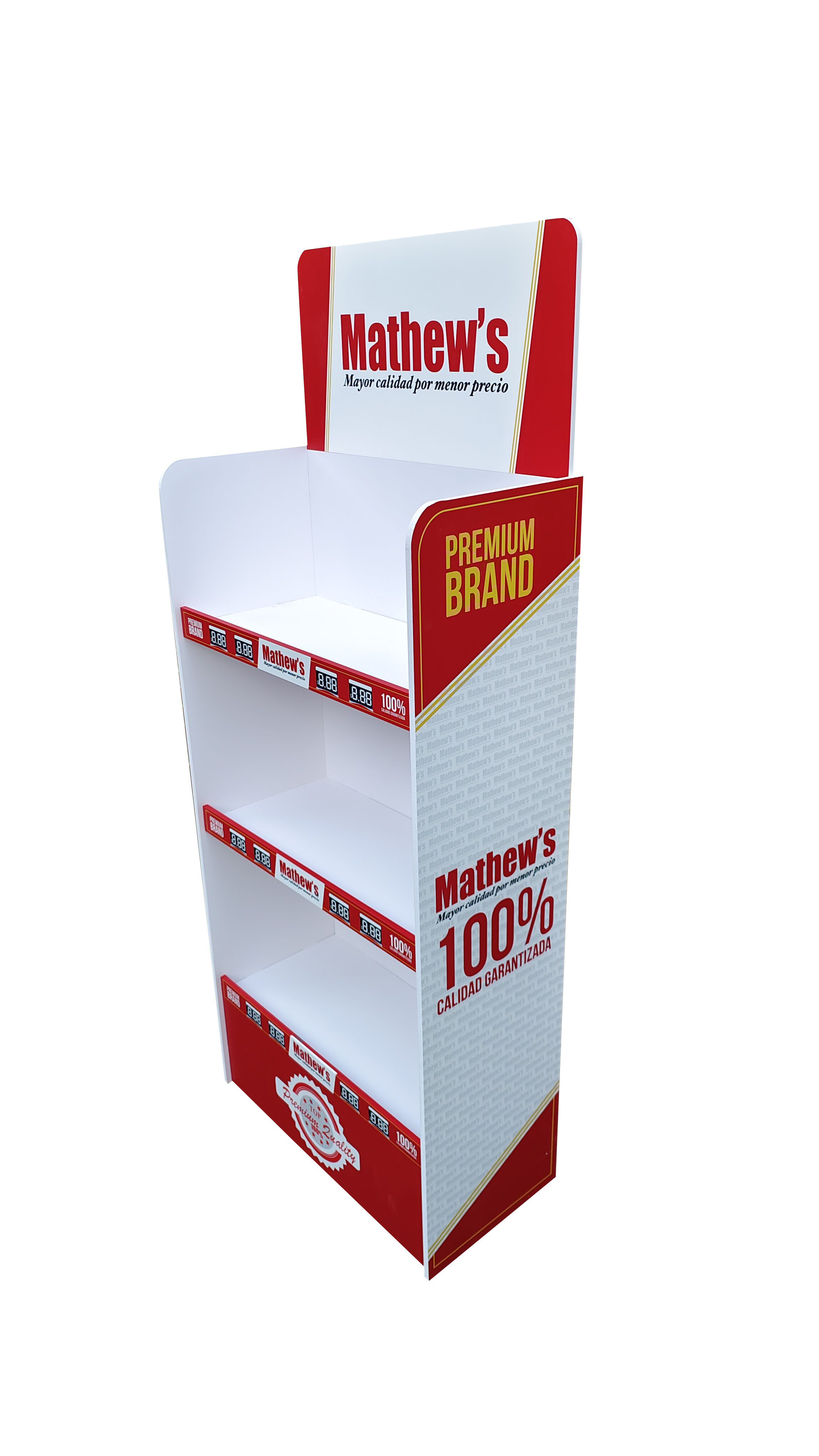 Supermarket Display Stand Customized  Promotion Foam PVC Floor Beverage Display Stand