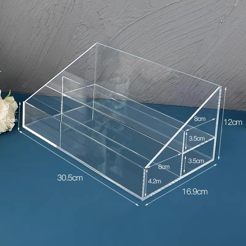 Acrylic Countertop Cosmetic Display Stand for Makeup Display Racks Clear Acrylic Display Holder