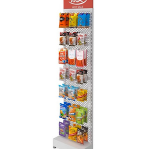 Heavy Duty Metal Hook Display Stands Retail Metal Accessories Snack Display Stand