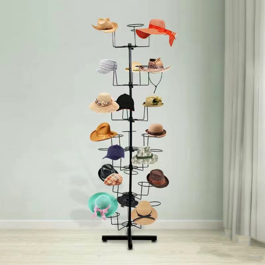 High Quality Hat Shop Retail Baseball Hat Display Rack Customized Trucker Hat Metal Display Stand