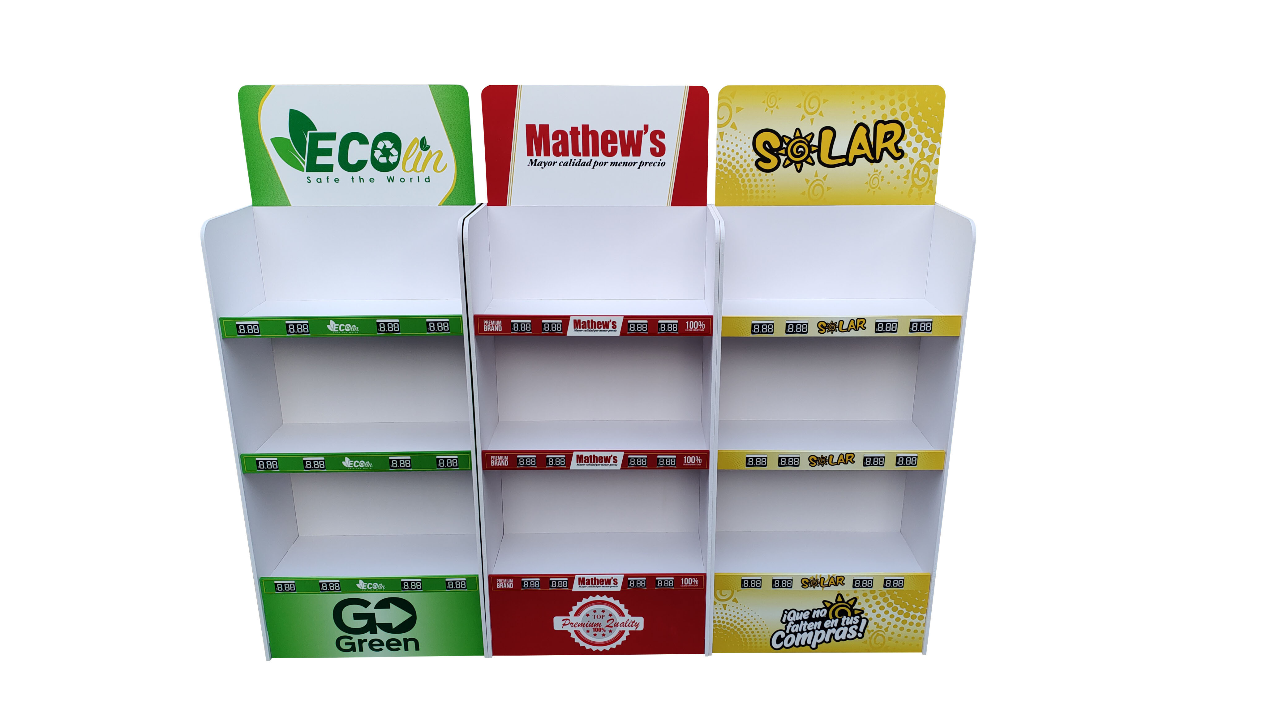 Supermarket Display Stand Customized  Promotion Foam PVC Floor Beverage Display Stand