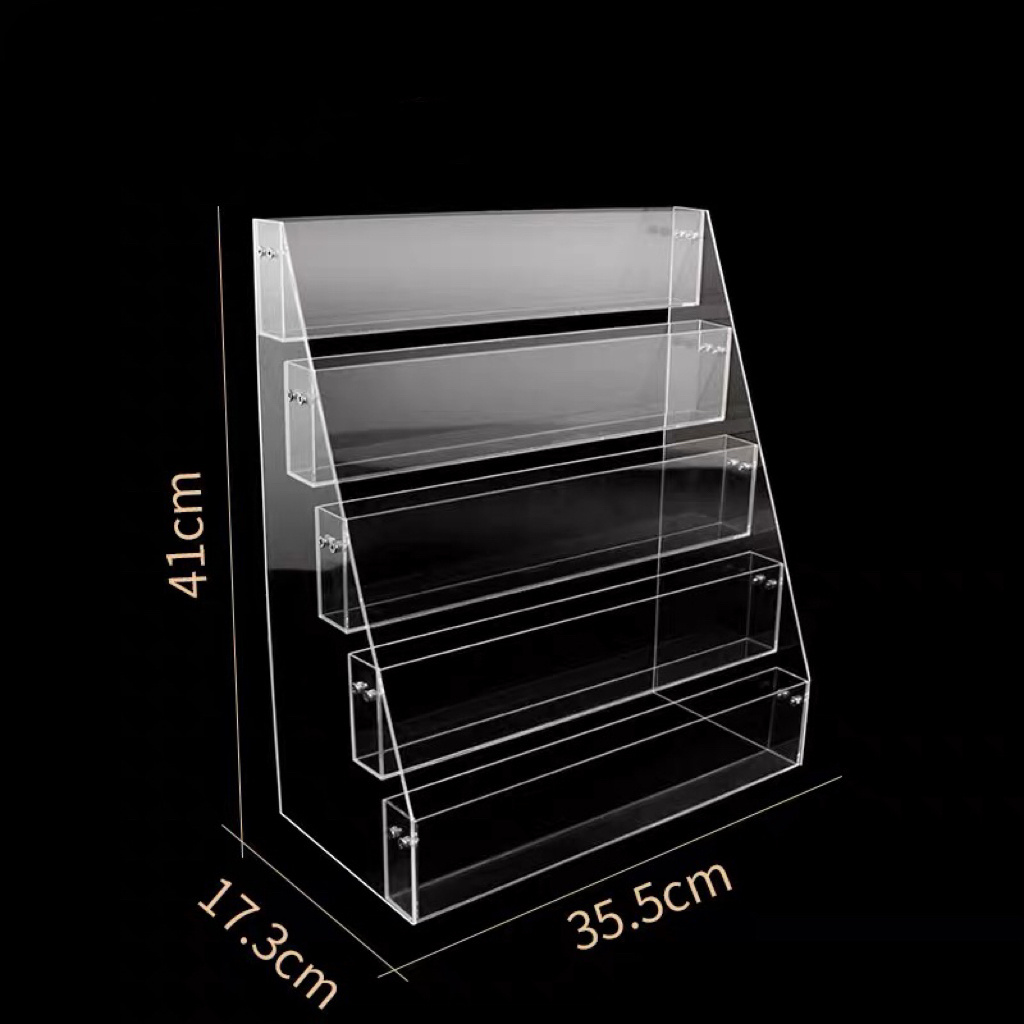 Acrylic Countertop Book Display Stand for Stationery Store A3 A4 A5 Card Display Book Plastic Display Racks