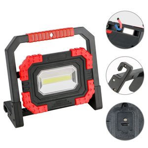 Led Rechargeable Magnetic Flashlight Lamp Portable COB Adjustable Hook Floodlight Emergency Outdoor Repair Camping Work Light