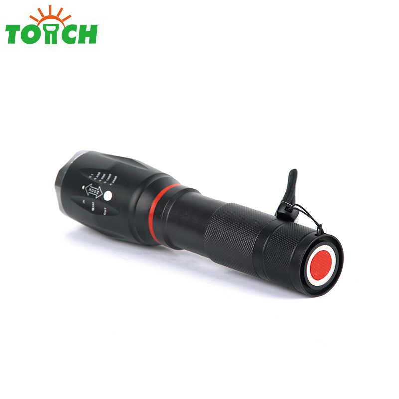 2 Pack Multifunction COB led tactical flashlight tail super magetic led rechargeable flash light self defense for hunting