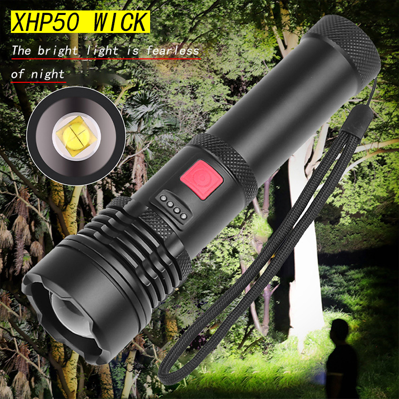 Orlite Rechargeable Flashlights 3000 High Lumens Super Bright Zoomable LED Flashlight Waterproof Tactical Flashlight