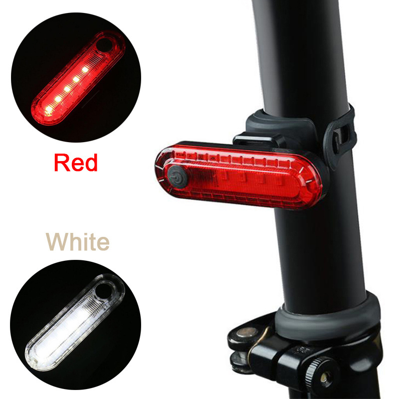 TOACH Waterproof USB Rechargeable LED Bike Light Tail Bicycle Lights Cycling Helmet Backpack Rear Lamp