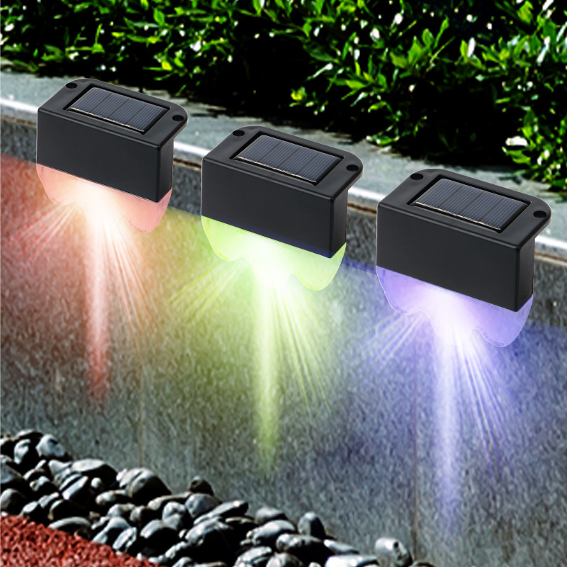 Waterproof outdoor Light With Solar Panel Garden Pathway Solar Stairs Light