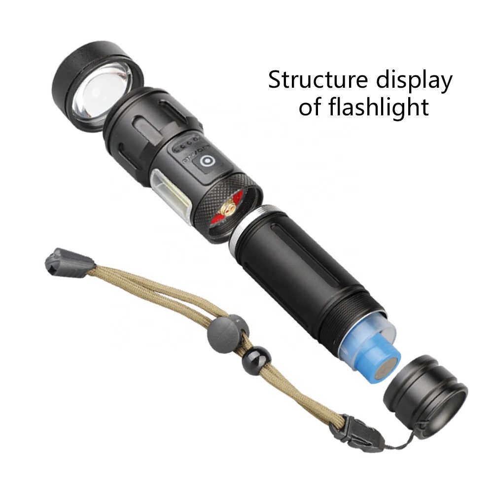 1000 lumen XHP70 USB  rechargeable LED powerful flashlight flashlight