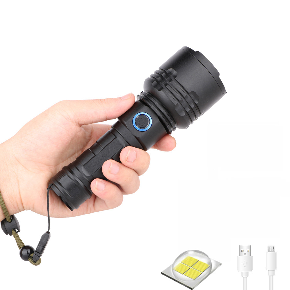 Best Quality Aluminium IPX4 Waterproof USB Rechargeable XHP50 Torch Light Top Technical Tactical Zoom XHP50.2 LED Flashlight