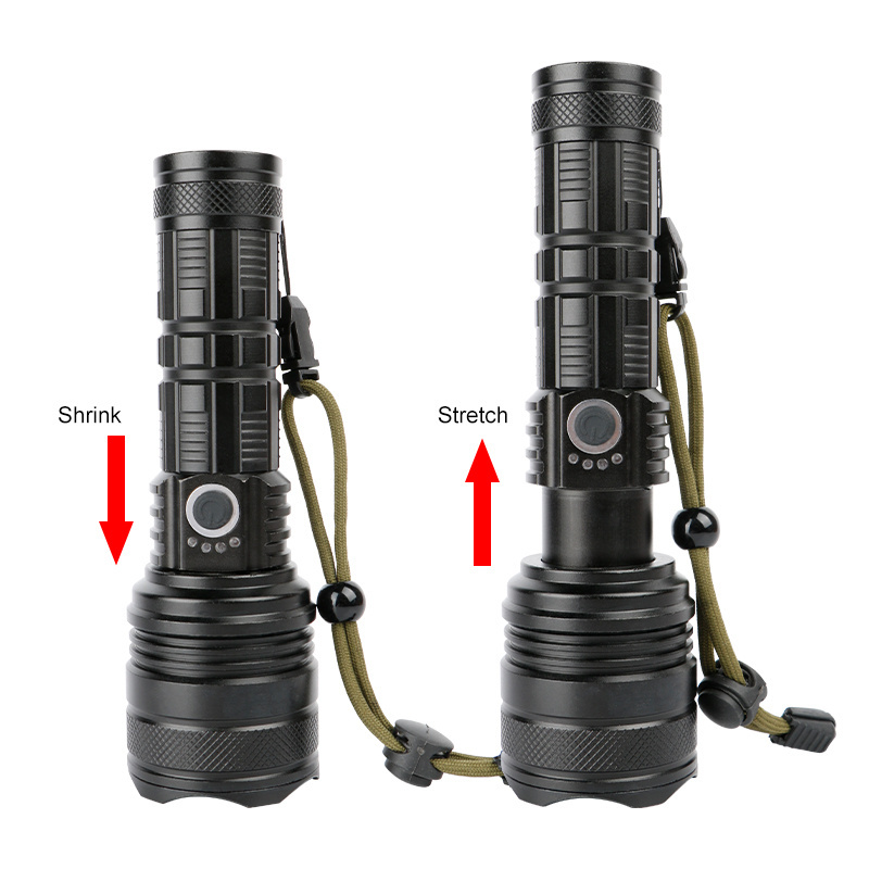 XHP50 Super Bright Rechargeable Hand Torch LED Torch Flashlight Torch 1200 lumen Outdoor Hiking Flashlight