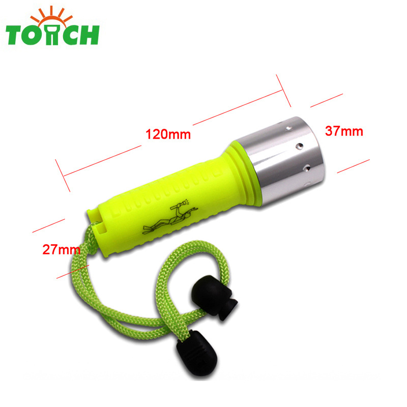 Factory supply rechargeable diving flashlight Diving powerful flashlight waterproof