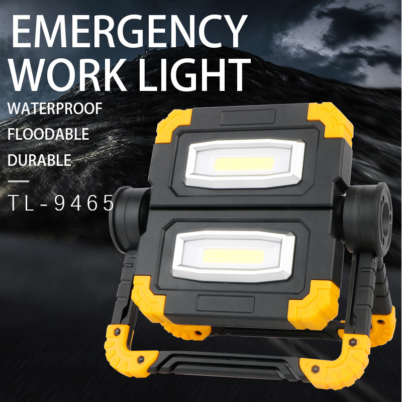 Orlite Hot Selling New Rechargeable Mini COB LED Portable 360 Degree Rotation Folding Working Lamp 2000Lum Work Light