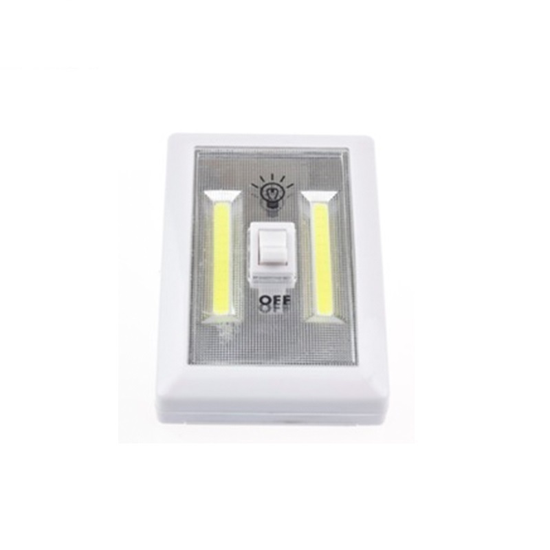 Mini COB LED Wall Switch Night Light Wireless Indoor Emergency Lamp by AAA battery operated led light switch for Home Lighting