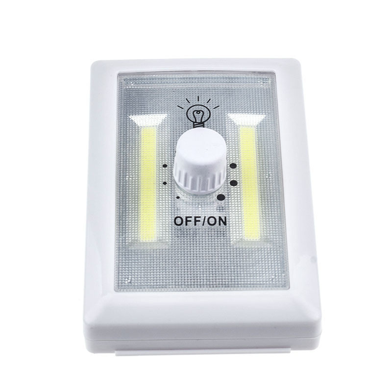 Mini COB LED Wall Switch Night Light Wireless Indoor Emergency Lamp by AAA battery operated led light switch for Home Lighting