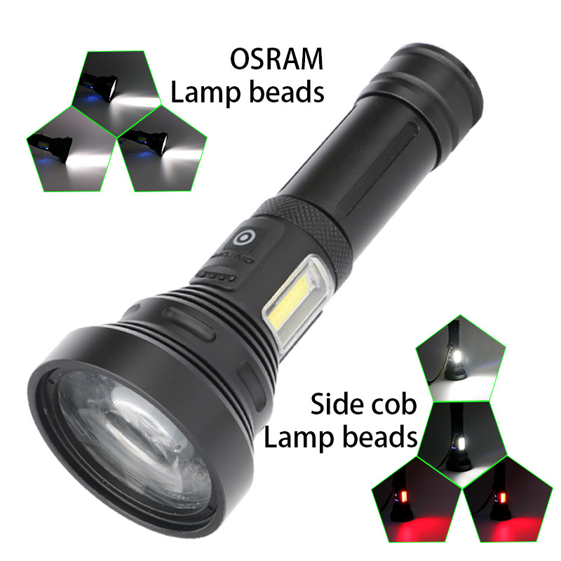 Orlite 2KM Long Distance Lighting Outdoor LED USB Rechargeable Super Bright High Lumen No Zoomable Handheld Tactical Flashlights