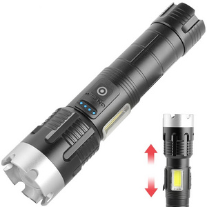 Powerful torch 1500 lumen flashlight waterproof  USB charging  flashlight multi function aluminum alloy  flashlight