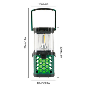 Rechargeable Type-C usb charging tent camping solar lantern Waterproof portable mosquito killer uv lamp emergency lanterns