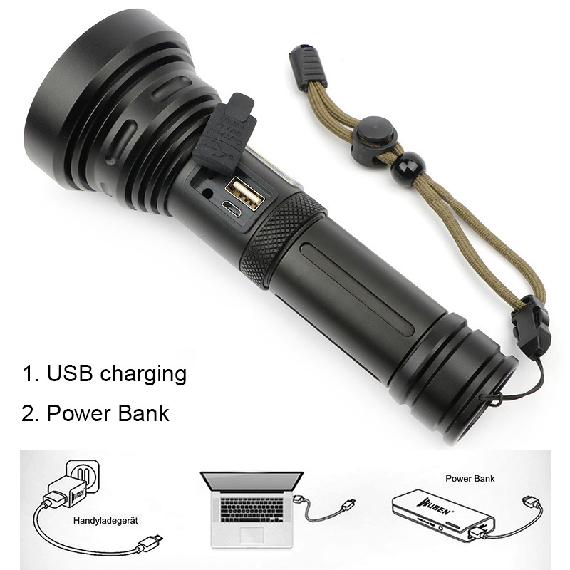 Tactical longest shooting 2000 meters usb rechargeable white laser flashlight torch red hand flash light for searching SOS