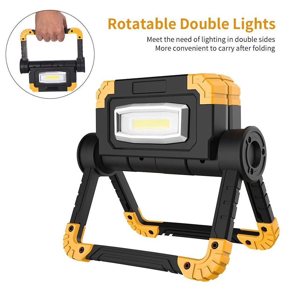 Orlite Hot Selling New Rechargeable Mini COB LED Portable 360 Degree Rotation Folding Working Lamp 2000Lum Work Light