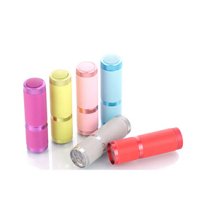 9 LED Glow in Dark Flashlights with Assorted Colors Rubber Coated Small Flashlight Portable Handy Lights for Camping gift