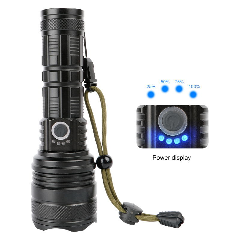 XHP50 Super Bright Rechargeable Hand Torch LED Torch Flashlight Torch 1200 lumen Outdoor Hiking Flashlight