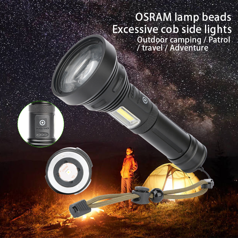 Orlite 2KM Long Distance Lighting Outdoor LED USB Rechargeable Super Bright High Lumen No Zoomable Handheld Tactical Flashlights