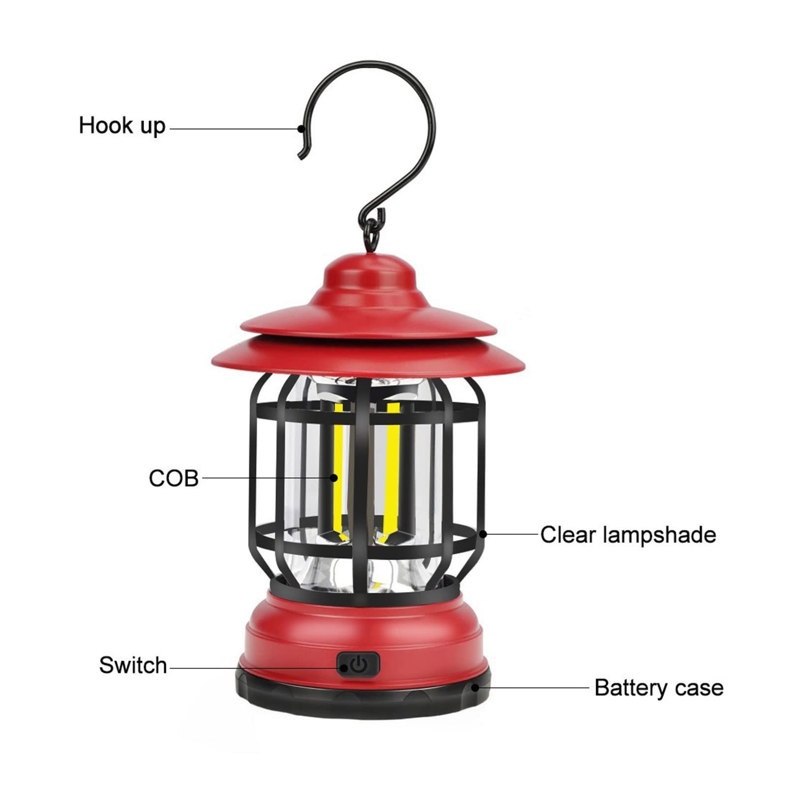 Orlite ABS Powerful Waterproof Outdoor AA Dry Battery Powered Garden Hanging Camping Lantern Light For Camping Hiking Emergency