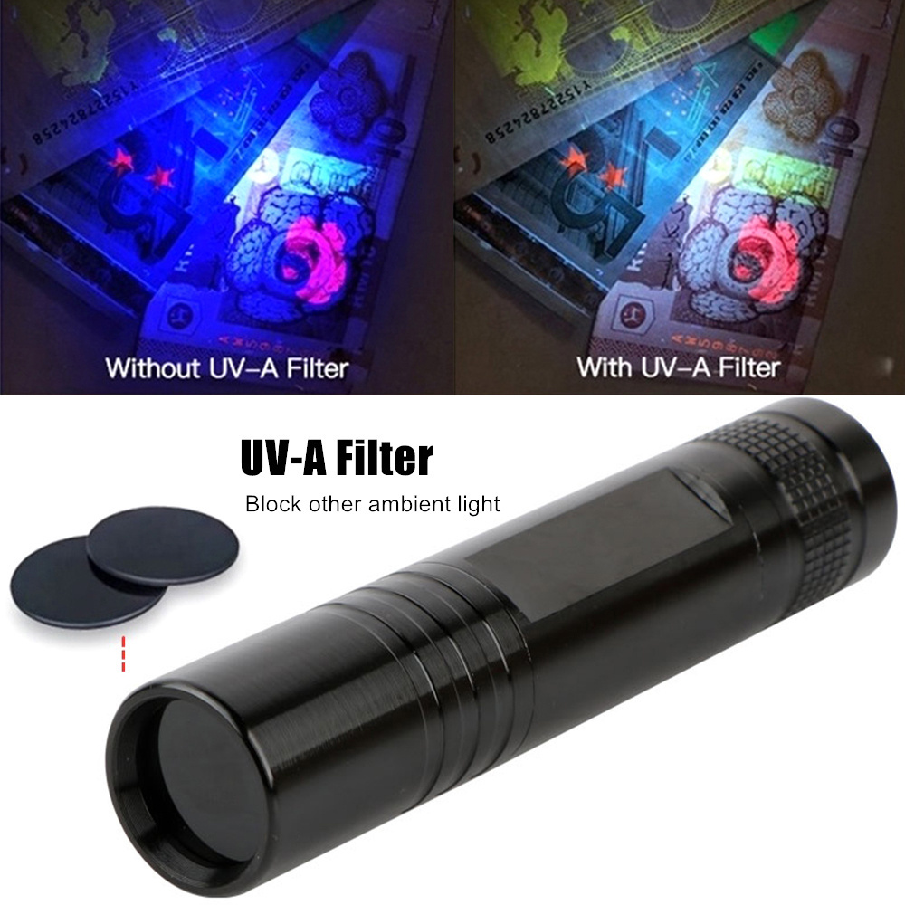 365nm Led UV Flashlight Mini Ultraviolet Pen Black light Lamp Portable Detector Torch For Pet Power By AA Battery