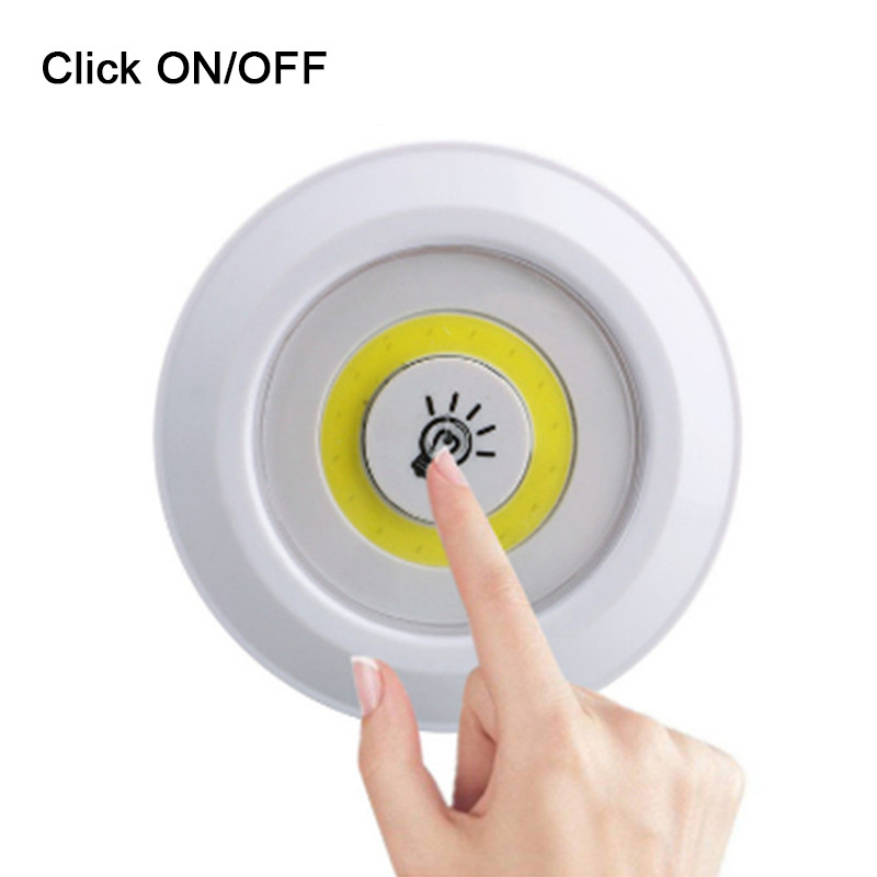 High Brightness COB Puck Switch Light Kitchen Wall Lights Round LED Night Lighting with Remote Control