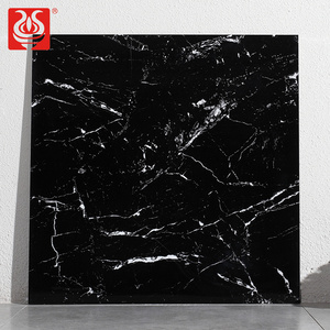 Torch 60x60 Full Polished Black And White Marble Interior Ceramic Floor Tile