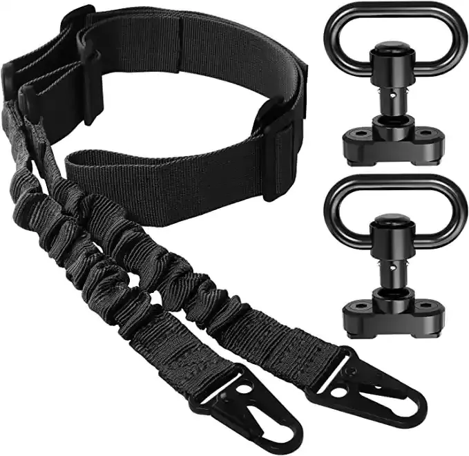 Two Points Traditional Sling with Mounts Adjustable Extra Long with 2 Pack 1.25