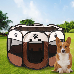 Portable Foldable Pet Dog Cat Playpen Crates Kennel Oxford Cloth With Removable Zipper Top Indoor And Outdoor