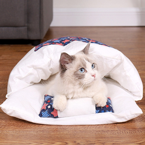 Cat Nest Cat sleeping Bag Closed Removable And Washable Cat Quilt Winter Warm Pet Nest Dog Nest Universal Four Seasons