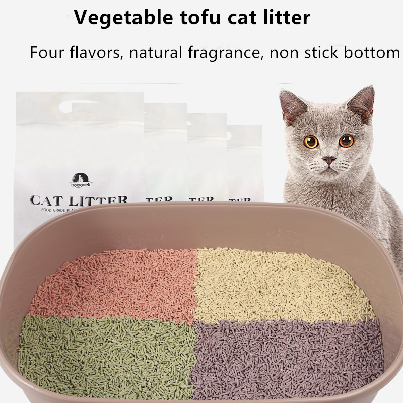 Tofu Cat Litter Rapid Agglomeration Cat Litter 6L Multi Flavor Deodorizing Degradable Cat Litter