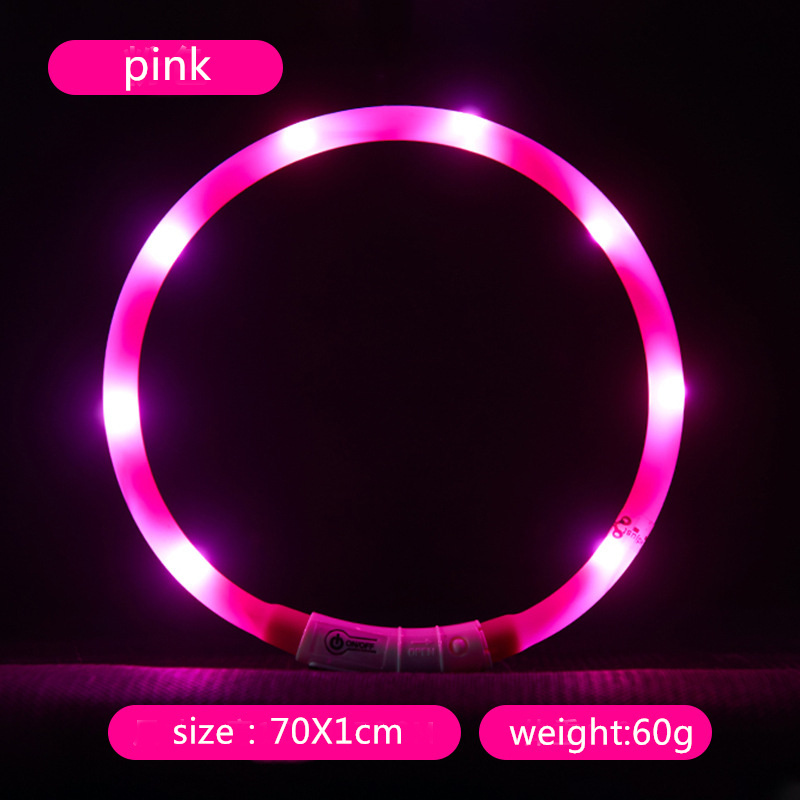 Pet Products Led Dog Luminous Neck Collar  Luminous Neck Large Medium And Small Dog  Collar