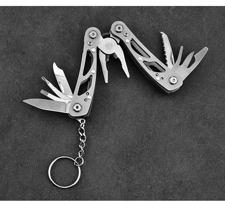 Multitool Mini Tools Folding Pocket Pliers With Knife All in One Stainless Steel Multi Function EDC Gear for Men For Outdoor