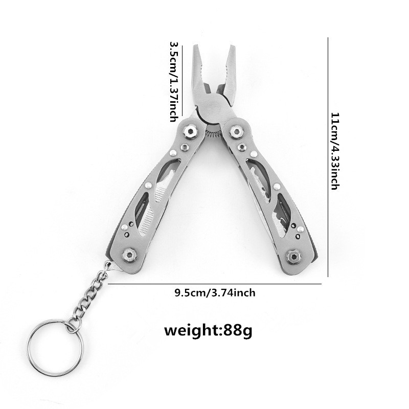 Multitool Mini Tools Folding Pocket Pliers With Knife All in One Stainless Steel Multi Function EDC Gear for Men For Outdoor