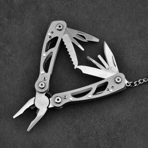 Multitool Mini Tools Folding Pocket Pliers With Knife All in One Stainless Steel Multi Function EDC Gear for Men For Outdoor