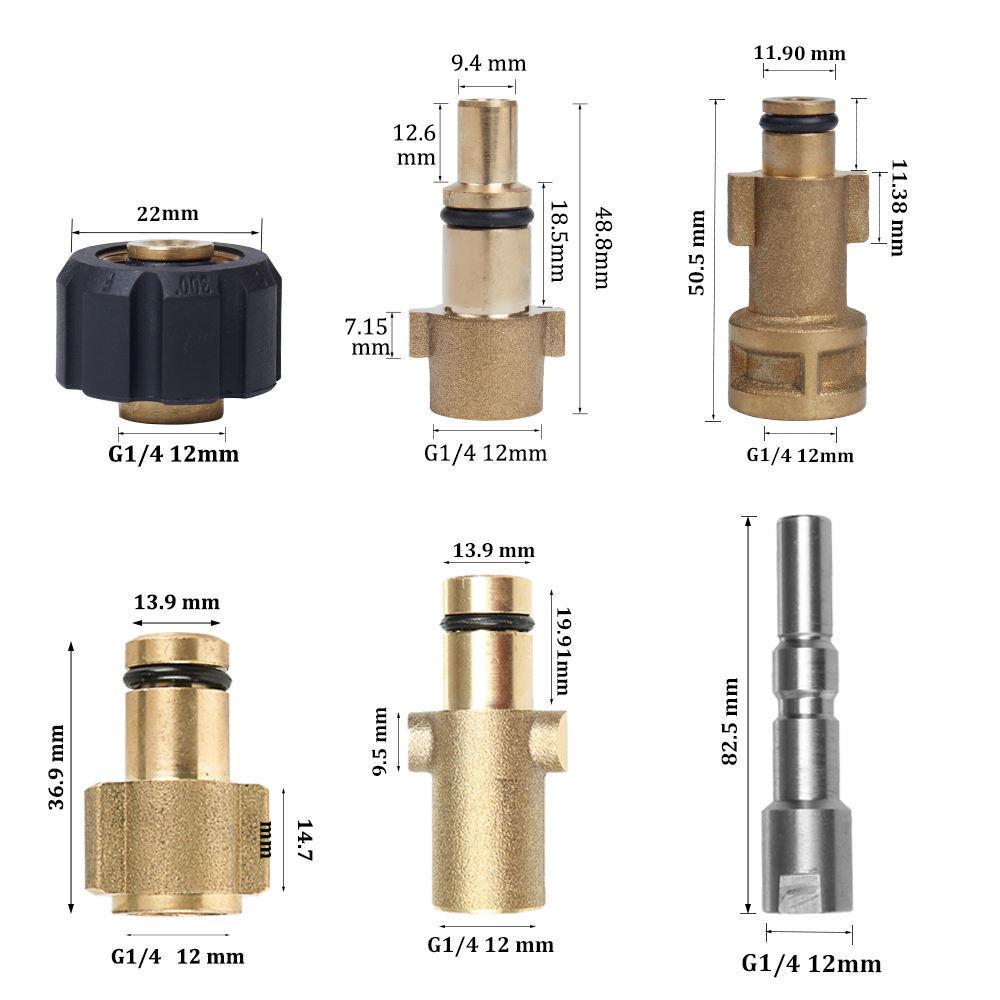 High Pressure Washer Accessory Premium Material Snow Foam Gun Adapter Spray Foam Gun Connector